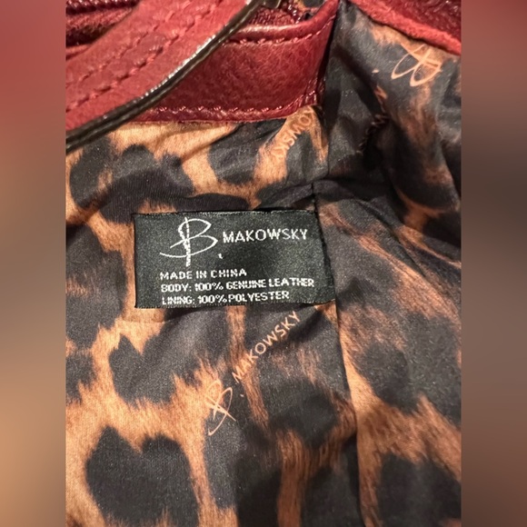 B Makowsky glove leather double handle handbag - Picture 8 of 15